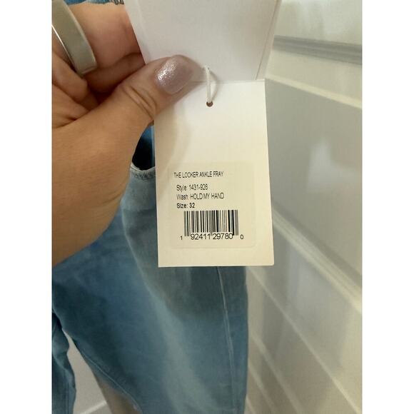 Mother The Looker Ankle Fray Jeans Hold My Hand Size 32 - Picture 10 of 11